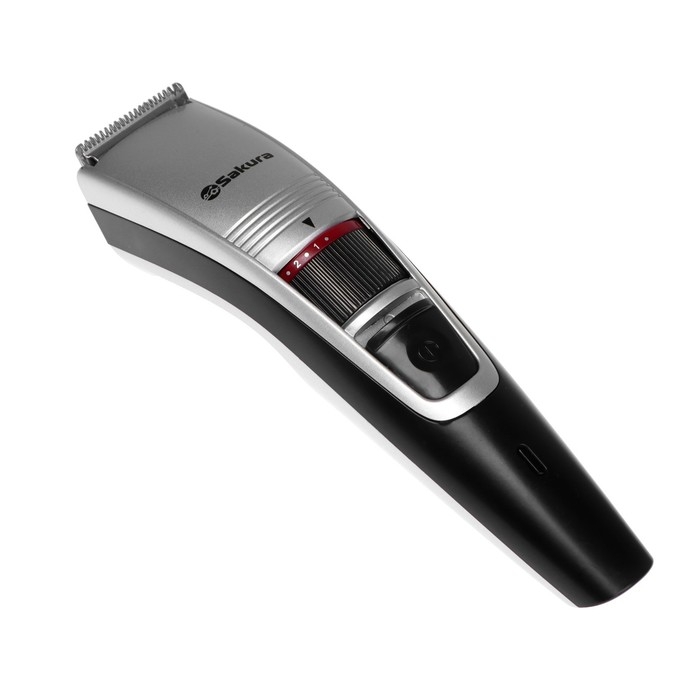 Триммер для волос Sakura SA-5529LG, для бороды/усов, 0.5-10 мм, АКБ, серебристо-чёрный Триммер для волос Sakura SA-5529LG, для бороды/усов, 0.5-10 мм, АКБ, серебристо-чёрный