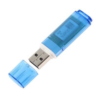 Флешка Smartbuy Glossy, 4 Гб, USB2.0, чт до 25 Мб/с, зап до 15 Мб/с, синяя