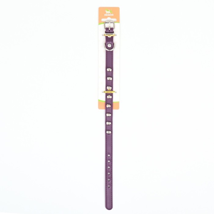 Ошейник с затупленными шипами 38 х 1,5 см, ОШ 26-33, морозостойкий материал PU, фиолетовый Ошейник с затупленными шипами 38 х 1,5 см, ОШ 26-33, морозостойкий материал PU, фиолетовый