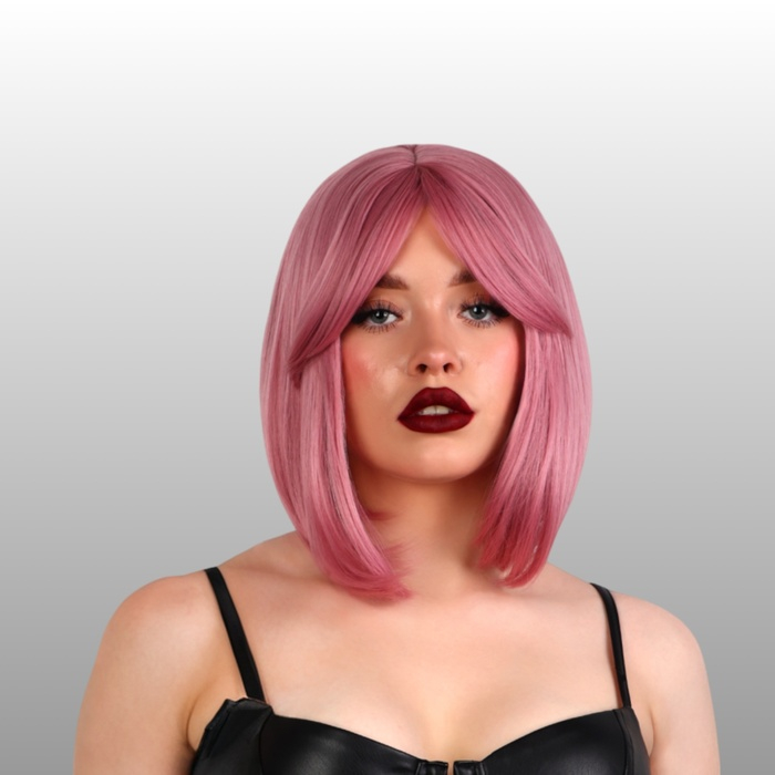 Парик искусственный, с чёлкой, имитация кожи, 30 см, 160 гр, цвет пепельно-розовый(#SHT608) Парик искусственный, с чёлкой, имитация кожи, 30 см, 160 гр, цвет пепельно-розовый(#SHT608)