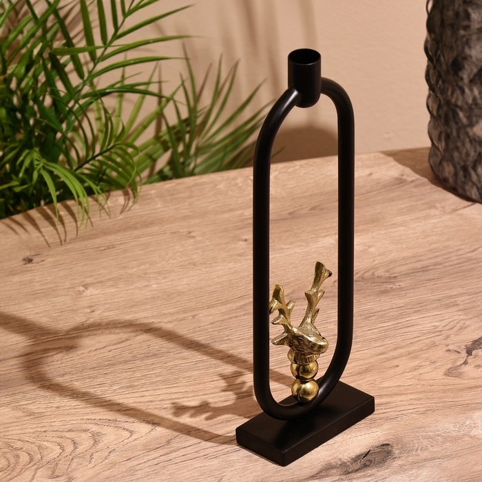 Подсвечник  Подсвечник "Олень" 34 см, металл