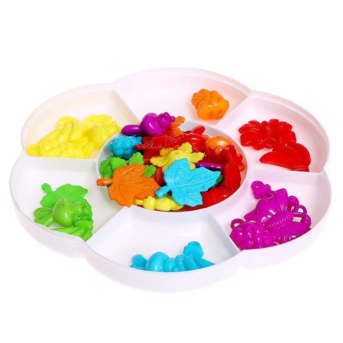 Сортер «Ромашка»с пинцетом, разноцветные фигурки, по методике Монтессори Сортер «Ромашка»с пинцетом, разноцветные фигурки, по методике Монтессори