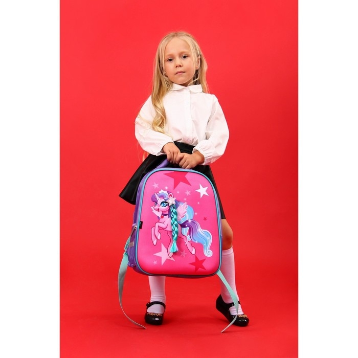 Рюкзак каркасный школьный Calligrata Рюкзак каркасный школьный Calligrata "Единорог", 39 х 30 х 14 см