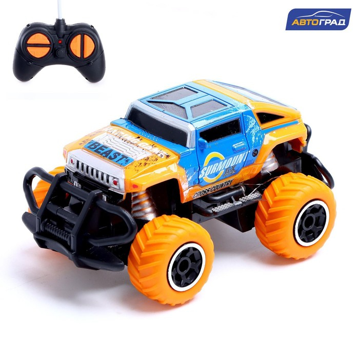 Джип радиоуправляемый «Граффити», работает от батареек, цвет оранжевый Джип радиоуправляемый «Граффити», работает от батареек, цвет оранжевый