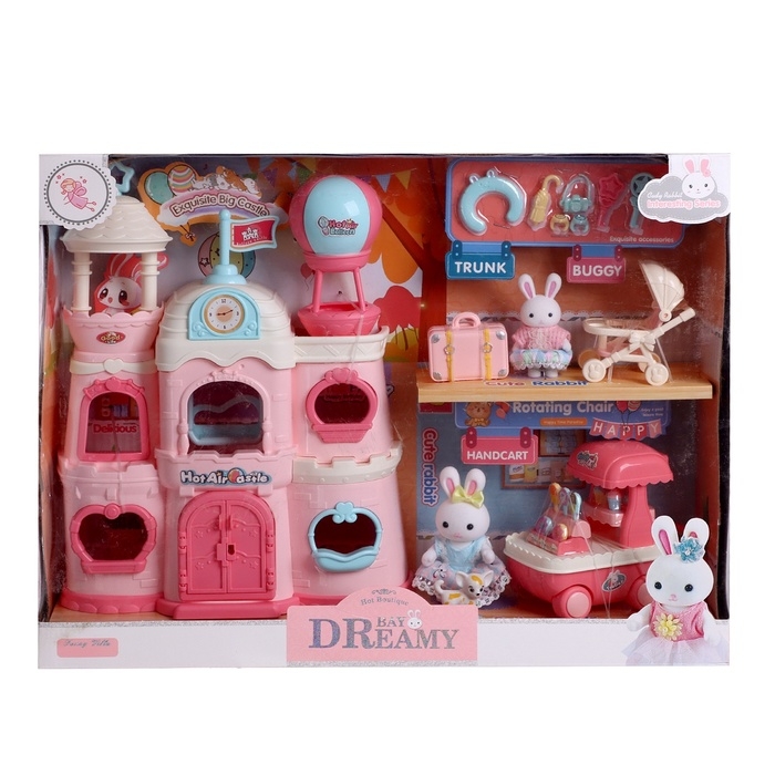 Дом для зверей «Зайчики: большая семья» с набором аксессуаров Дом для зверей «Зайчики: большая семья» с набором аксессуаров