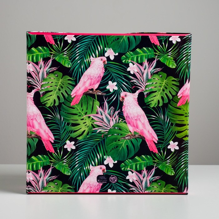 Коробка подарочная, упаковка, «Тропики», 29,5 х 29,5 х 14,5 см Коробка подарочная, упаковка, «Тропики», 29,5 х 29,5 х 14,5 см
