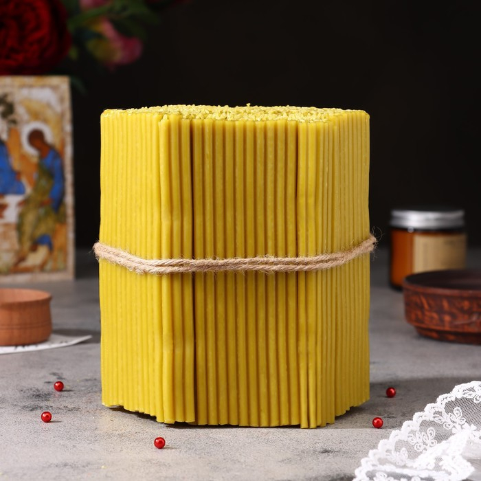 Свечи церковные медовые №100, упаковка 2кг, парафин + медовое масло Свечи церковные медовые №100, упаковка 2кг, парафин + медовое масло