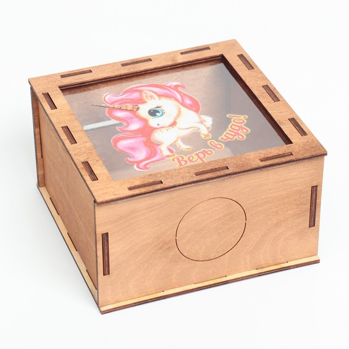 Копилка Копилка "Верь в чудо!" единорог, 14х14х8 см