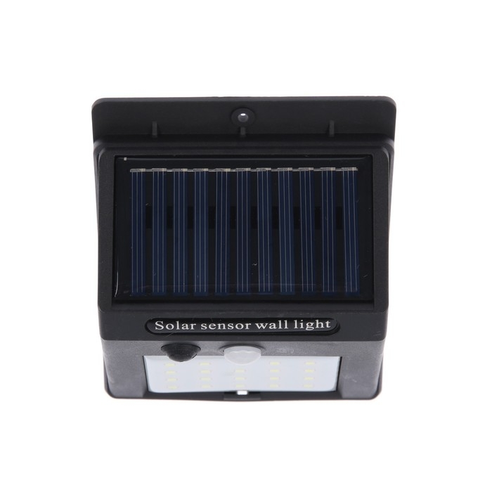 Садовый светильник на солнечной батарее с датчиком движения, накладной, 9.5 × 13 × 5 см, 30 LED, свечение белое Садовый светильник на солнечной батарее с датчиком движения, накладной, 9.5 × 13 × 5 см, 30 LED, свечение белое