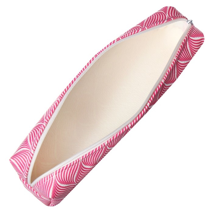 Пенал школьный на молнии Пенал школьный на молнии "Волны" Calligrata, розовый