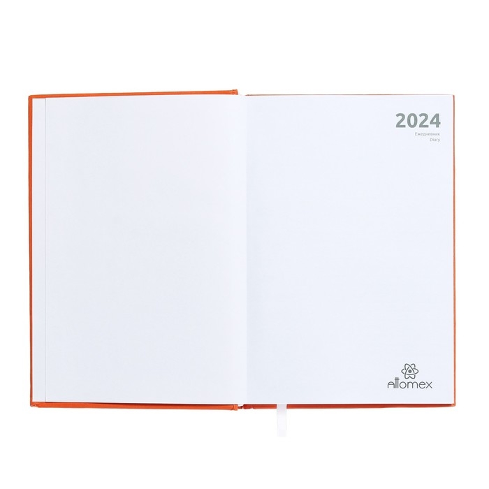 Ежедневник датированный 2024 года, А5, 176 листов, Attomex.Even, обложка бумвинил, ляссе, блок 70 г/м2, оранжевый Ежедневник датированный 2024 года, А5, 176 листов, Attomex.Even, обложка бумвинил, ляссе, блок 70 г/м2, оранжевый