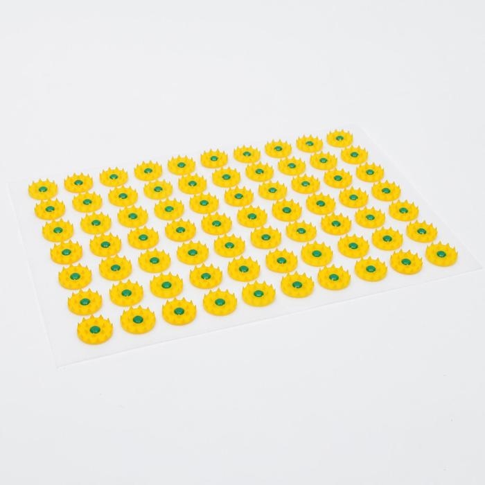 Аппликатор Аппликатор "Кузнецова", 70 колючек, спантекс, 23х32 см, жёлтый.