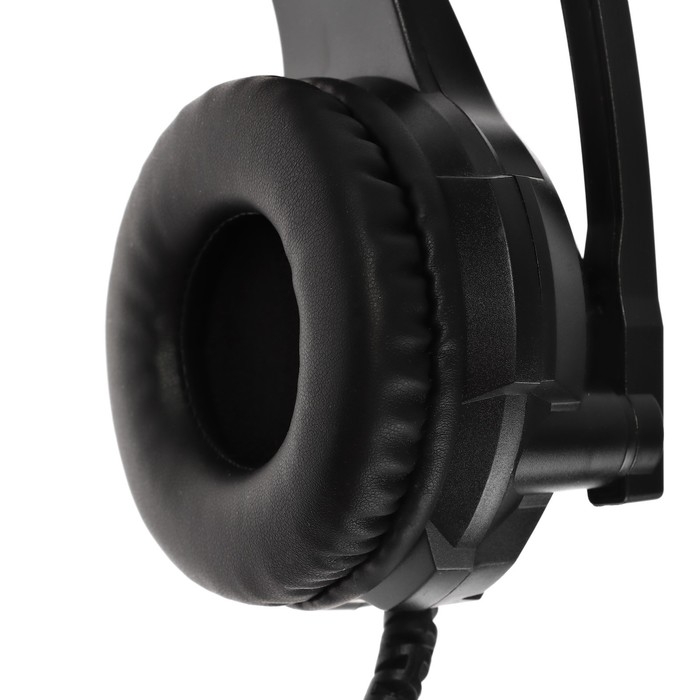 Наушники Qumo HALO, игровые, микрофон, 2х3.5+USB, 2м, подсветка, чёрные Наушники Qumo HALO, игровые, микрофон, 2х3.5+USB, 2м, подсветка, чёрные