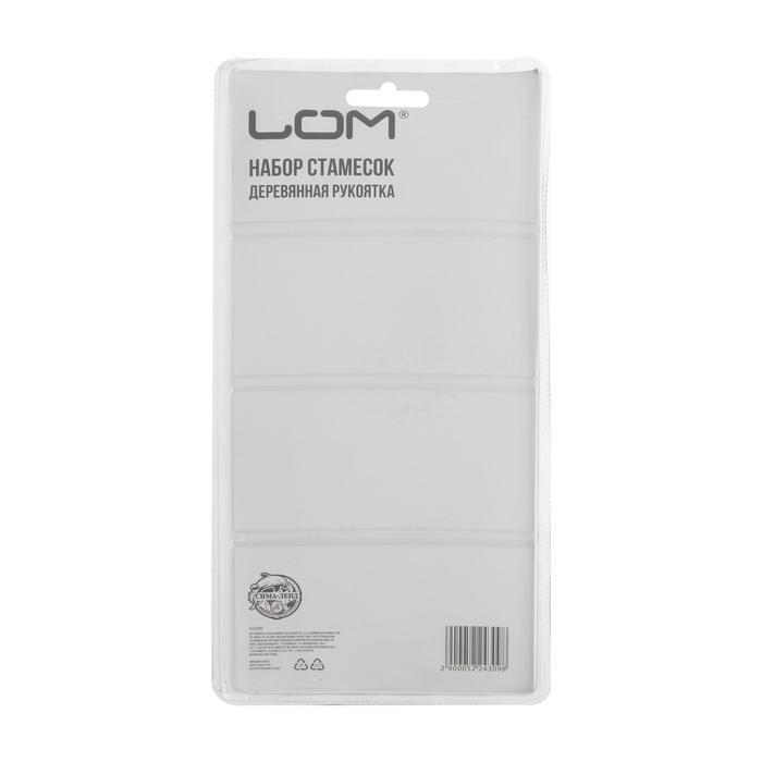 Набор стамесок ЛОМ, деревянная рукоятка, 6-12-18-24 мм Набор стамесок ЛОМ, деревянная рукоятка, 6-12-18-24 мм