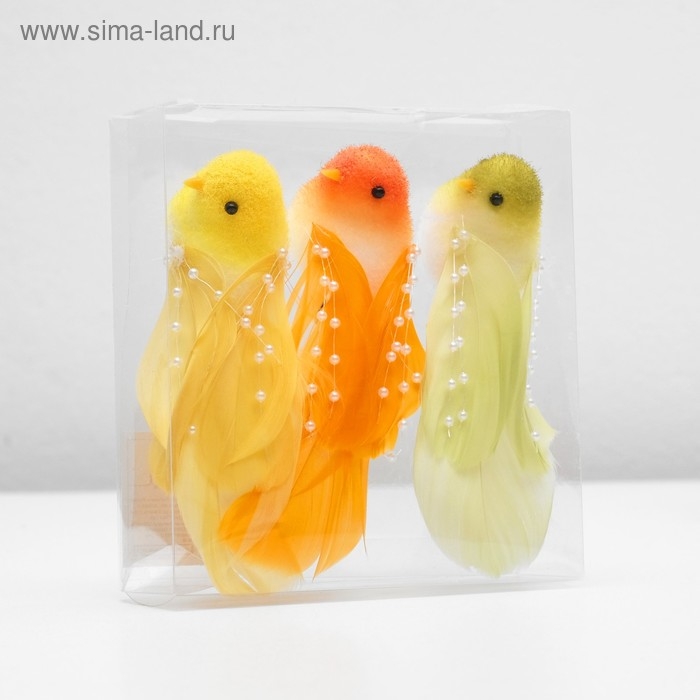 Декор птица 13 х 4 х 4 см МИКС Декор птица 13 х 4 х 4 см МИКС