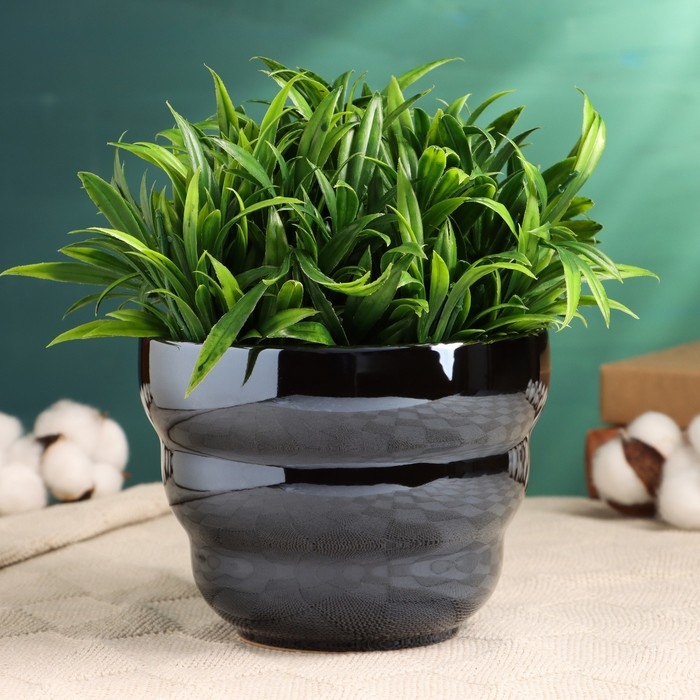 Кашпо  Кашпо "Хелена" черное, 14х14х11см