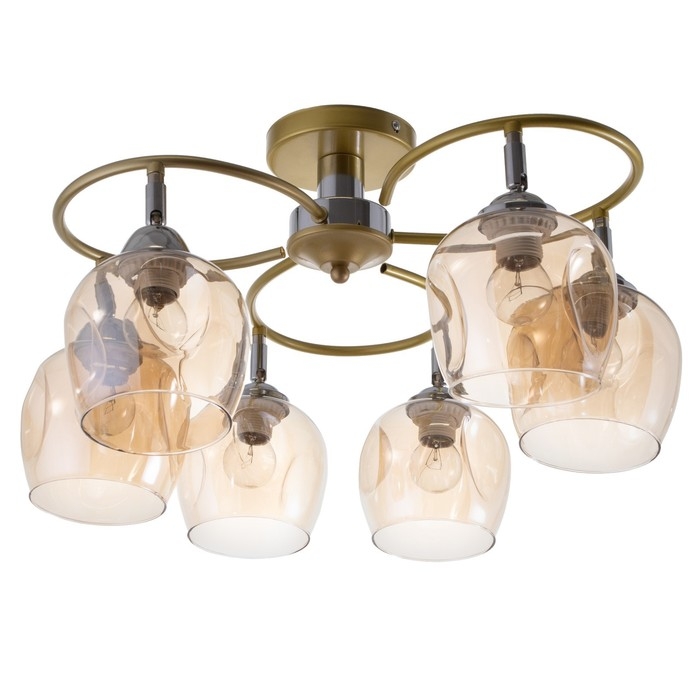 Люстра "Нова" 6x60Вт E27 шампань 68х68х26 см BayerLux