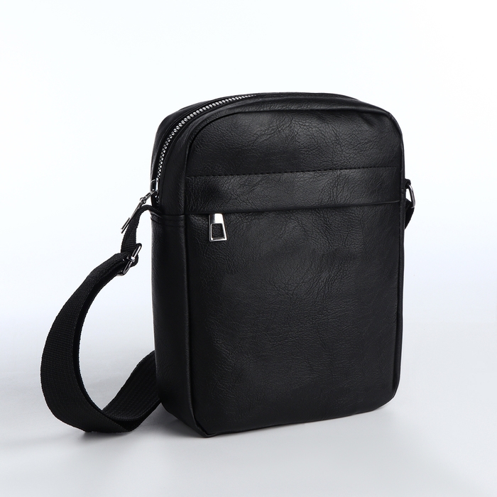 Сумка мужская на молнии, цвет чёрный Сумка мужская на молнии, цвет чёрный