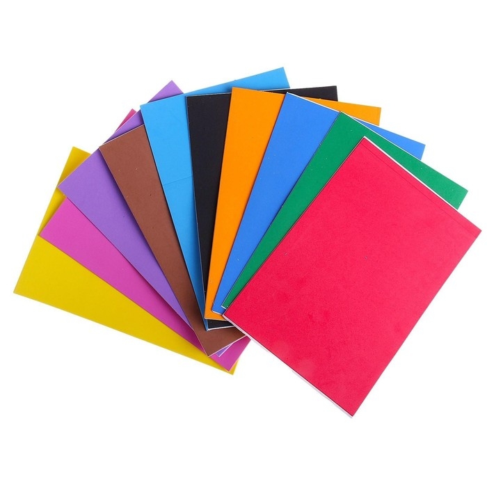 Набор Набор "Пенка самоклеящаяся" А4, 10 листов, 10 цветов, толщина 2 мм