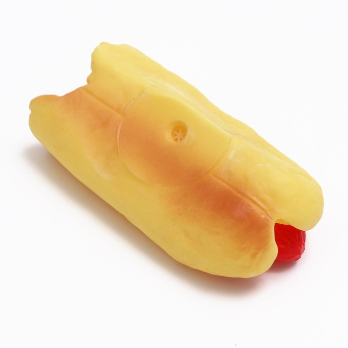 Игрушка пищащая Игрушка пищащая "Недоеденный хот-дог" для собак, 12 см