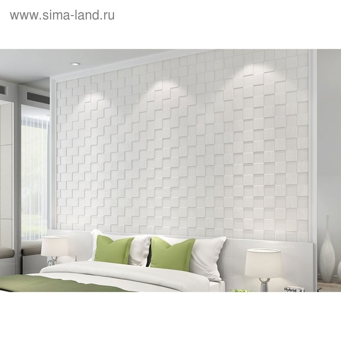 Самоклеящаяся ПВХ панель Самоклеящаяся ПВХ панель "Узор белый" 69*69см