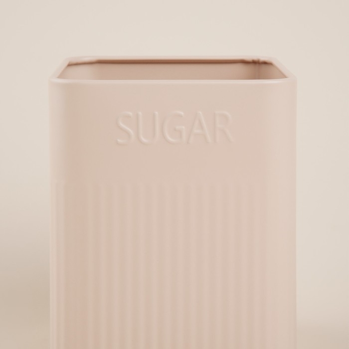 Банка для сахара «Сан-Лоренцо», 10×13 см, цвет розовый, с бамбуковой крышкой Банка для сахара «Сан-Лоренцо», 10×13 см, цвет розовый, с бамбуковой крышкой