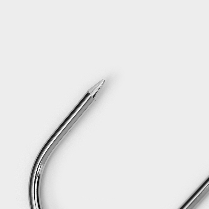 Крючки для мяса из нержавеющей стали, 12х3,5 см, упаковка 10 шт Крючки для мяса из нержавеющей стали, 12х3,5 см, упаковка 10 шт