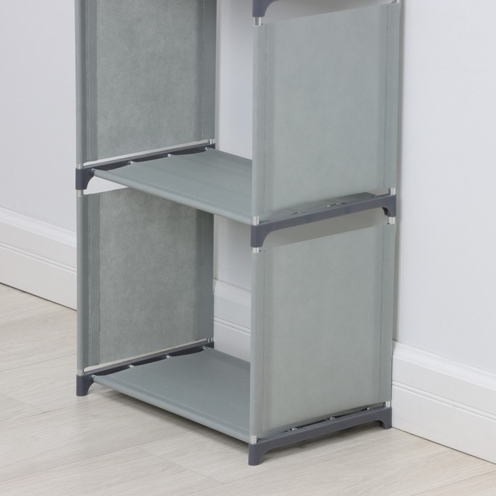 Стеллаж для хранения многофункциональный LaDо́m, 41×27×125 см, цвет серый Стеллаж для хранения многофункциональный LaDо́m, 41×27×125 см, цвет серый