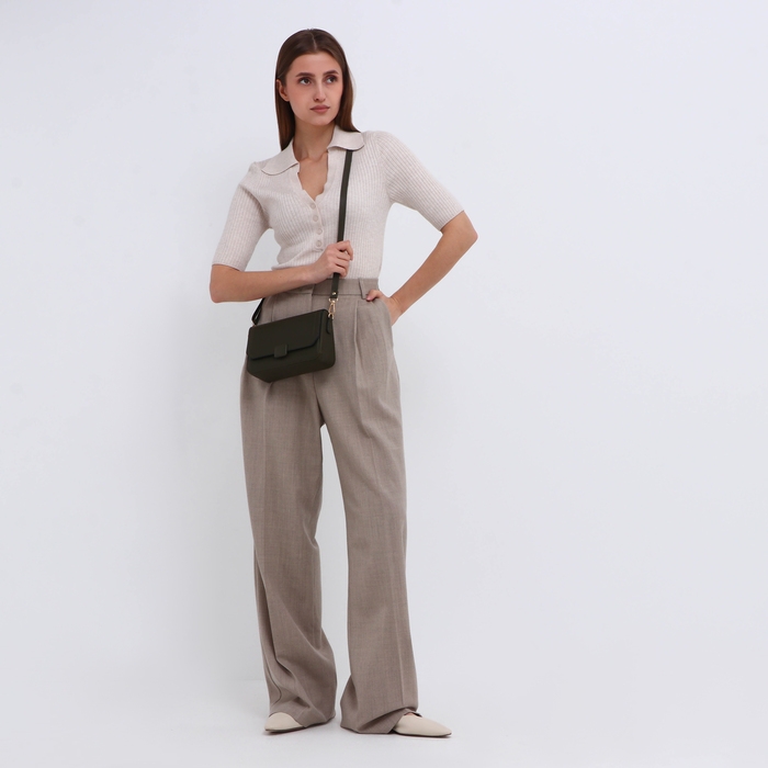 Сумка женская мессенджер на магните, цвет хаки Сумка женская мессенджер на магните, цвет хаки