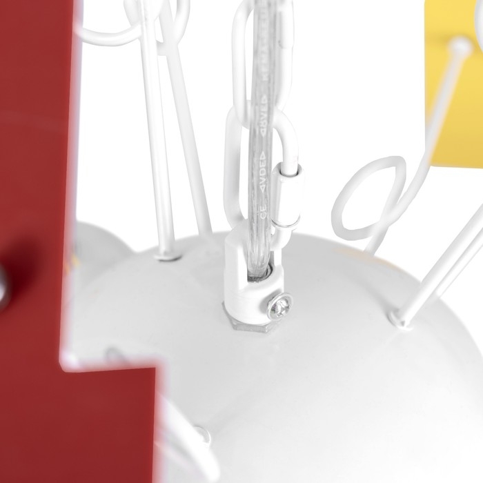 Люстра Люстра "Алфавит" 4хЕ27 40Вт цветной 56х56х70см