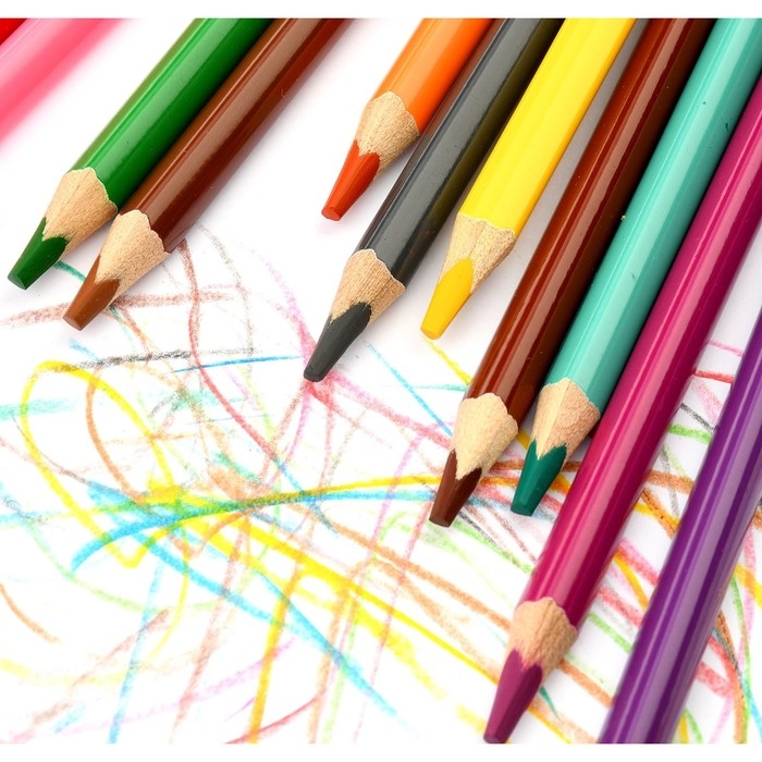 Карандаши 18 цветов Карандаши 18 цветов "Каляка-Маляка" ПРЕМИУМ, трехгранные, деревянный корпус, утолщенные, супермягкий грифель