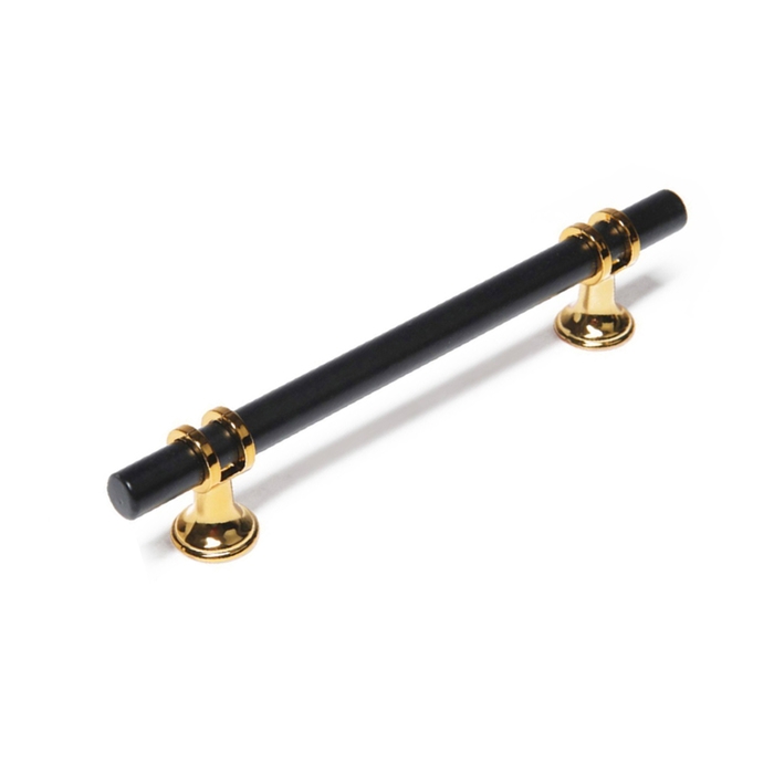 Ручка-рейлинг CAPPIO RSC003, м/о 128 мм, d=12 мм, цвет черный с золотом Ручка-рейлинг CAPPIO RSC003, м/о 128 мм, d=12 мм, цвет черный с золотом