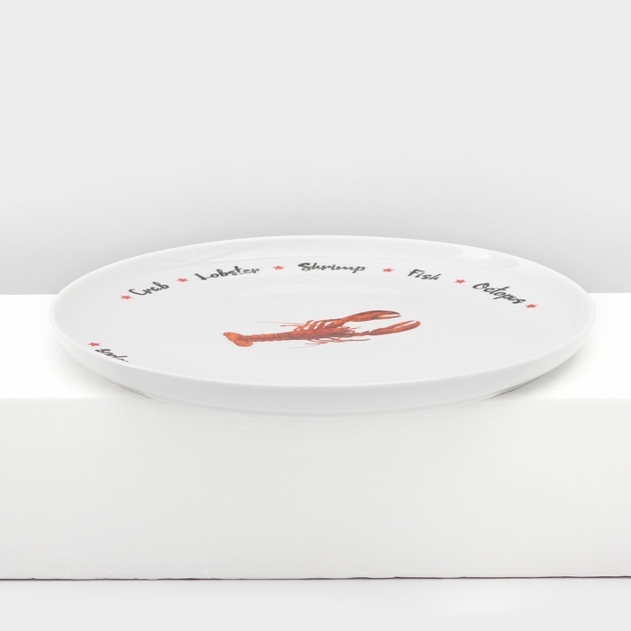 Набор фарфоровых тарелок для пиццы Sealife, 7 предметов, рисунок МИКС Набор фарфоровых тарелок для пиццы Sealife, 7 предметов, рисунок МИКС