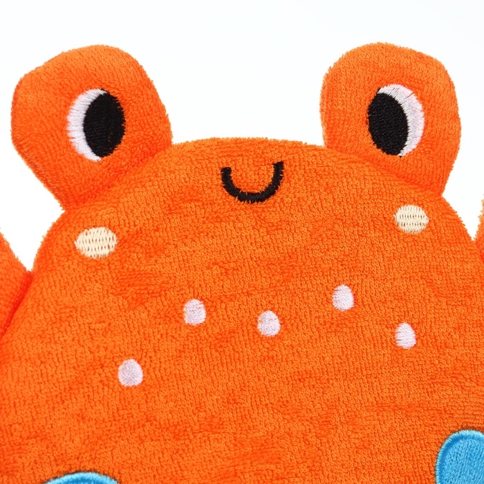 Детская мочалка для купания «Крабик», махра Детская мочалка для купания «Крабик», махра