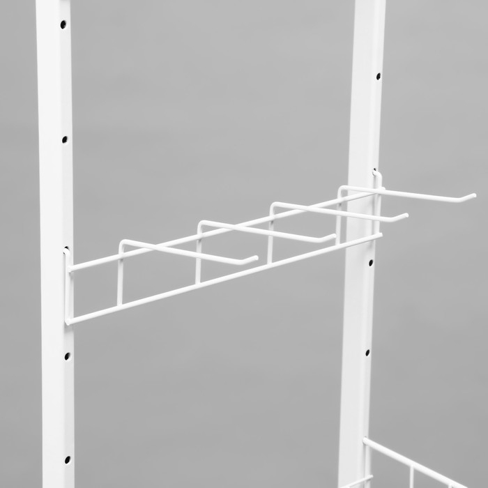 Стойка прикассовая 205×45×55, 3 корзины, 2 гребёнки, цвет белый Стойка прикассовая 205×45×55, 3 корзины, 2 гребёнки, цвет белый