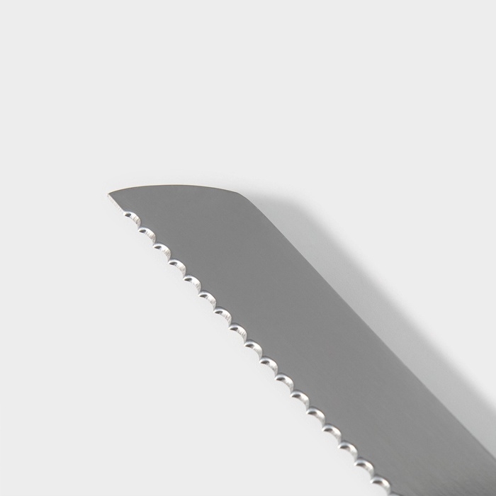 Нож для хлеба Доляна «Грайм», лезвие 17 см, цвет чёрный Нож для хлеба Доляна «Грайм», лезвие 17 см, цвет чёрный