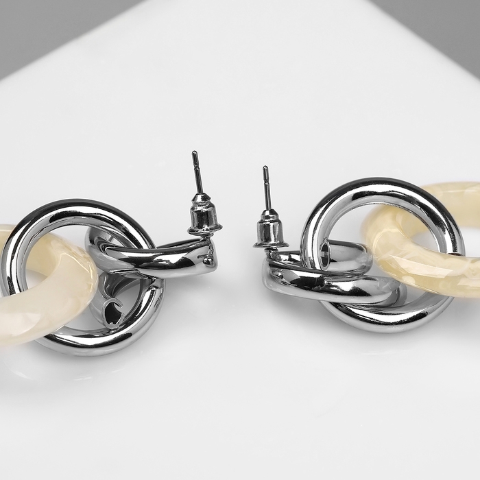 Серьги ассорти «Круг» узел, цвет серебро Серьги ассорти «Круг» узел, цвет серебро