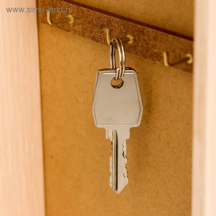 Ключница Ключница "Париж 14" молочный дуб 15х21 см