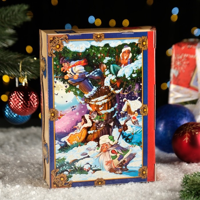 Новый год. Подарочная коробка "Сказки Пушкина", 19 х 7 х 25см.