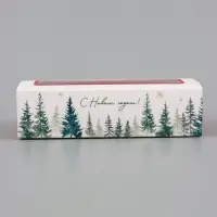 Коробка для 3 конфет &laquo;Акварельный лес&raquo;, 13&times;5&times;3.3 см