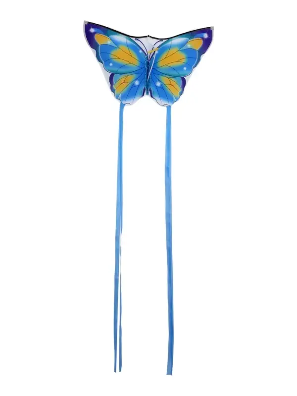Воздушный змей &laquo;Бабочка&raquo;, с леской, голубой
