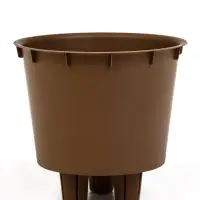 Кашпо со вставкой 3,7 л d22 см h20 см МИКРИТ бежевый слайн