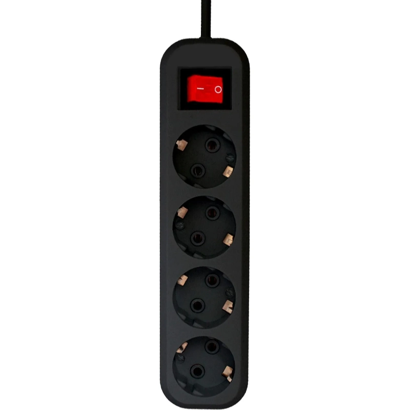Сетевой фильтр PROGIX SF4PB7 4р/7м черный, 3х0,75мм, 10А/2000Вт