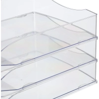 Лоток горизонтальный Attache office прозрачный