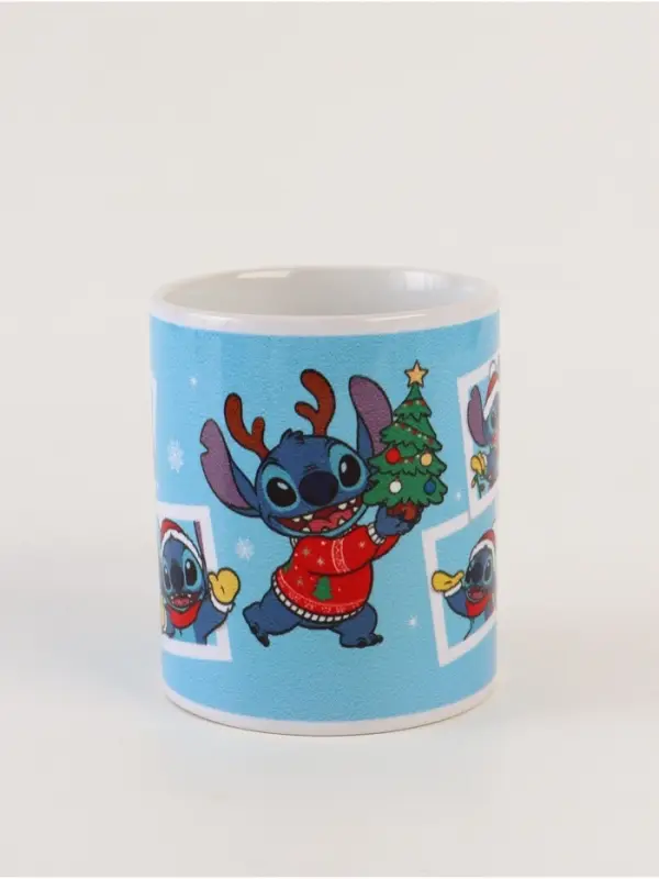 Кружка новогодняя сублимация 320 мл, Стич Кружка новогодняя сублимация 320 мл, Стич