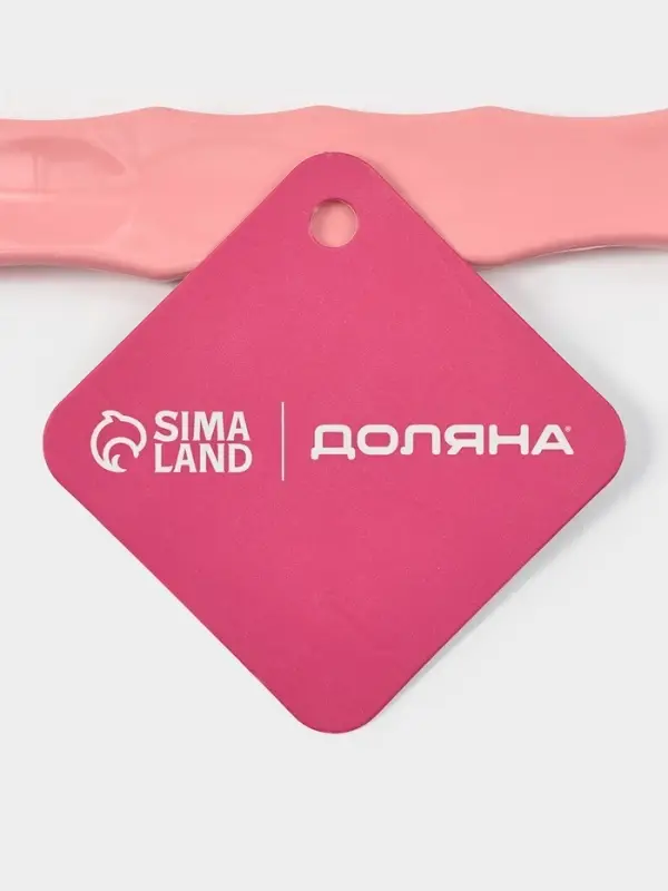 Щётка банная на ручке Доляна, массажёр, 33&times;6 см, розовая