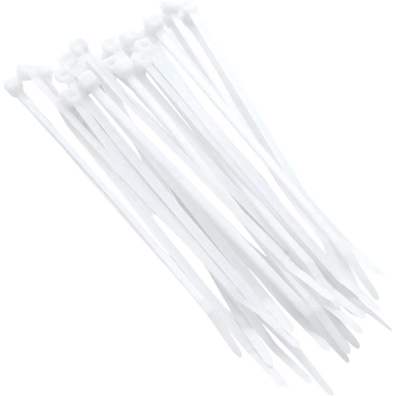 Стяжка (хомут) 350 мм х 4.8 мм, 100 шт, нейлон, Rexant, белый, 07-0350