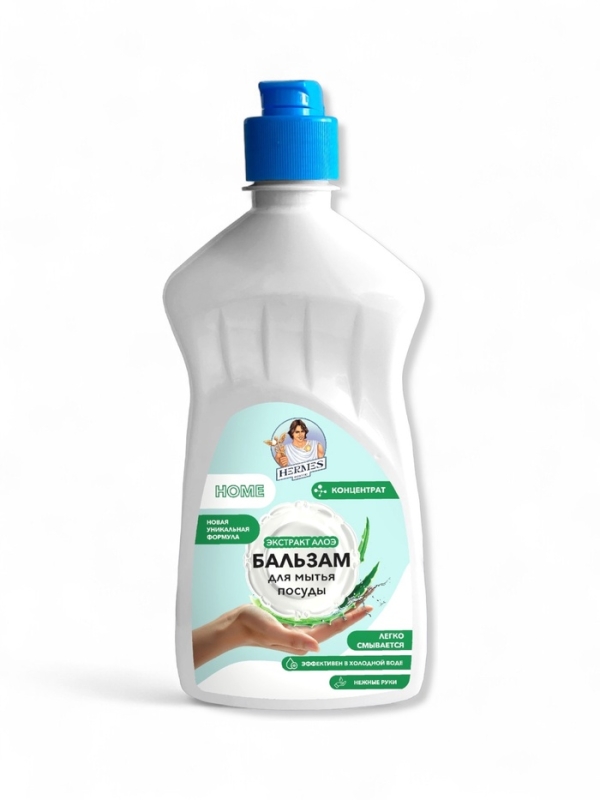 Бальзам для мытья посуды Hermes Industry HOME с ароматом алоэ, 450 мл Бальзам для мытья посуды Hermes Industry HOME с ароматом алоэ, 450 мл
