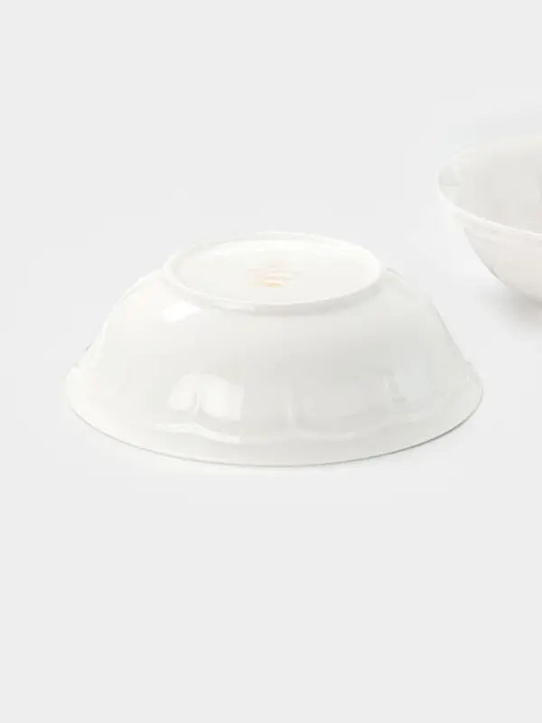 Тарелки глубокие WY Renessans, 850 мл, d=22.5 см, набор 2 шт., фарфор, белые