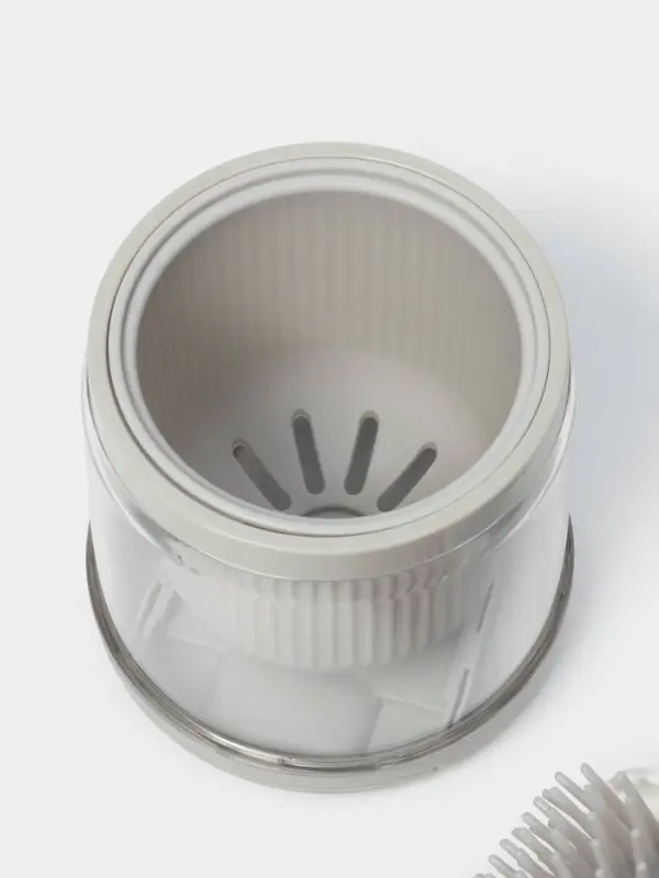 Ёршик для унитаза SAVANNA, настенный, силиконовый, с ёмкостью для моющего средства, 10.5&times;10.5&times;41 см, белый